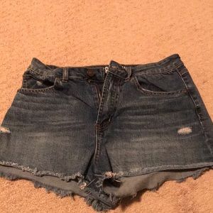 Rewash denim cut off denim shorts